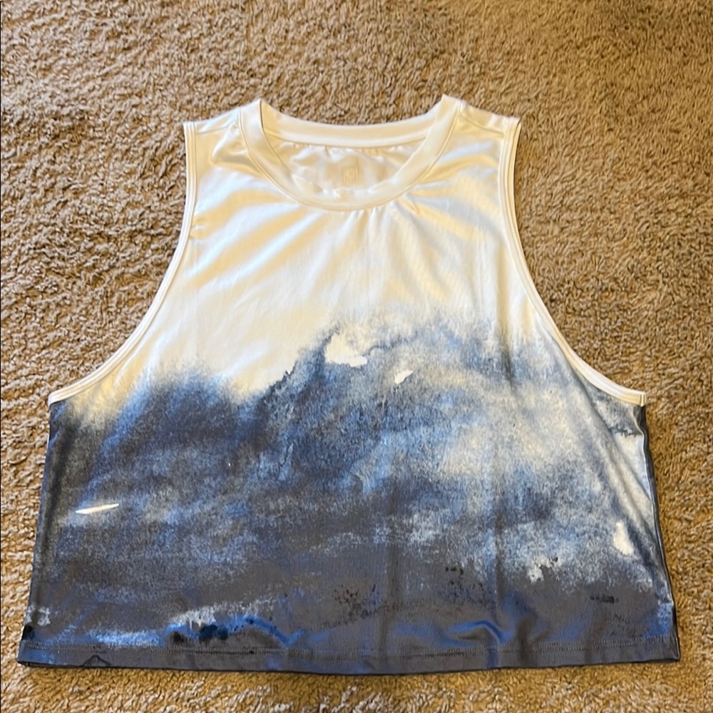 Born Primitive Yellow and Cream Muscle Tee Crop Graphic Tank Top